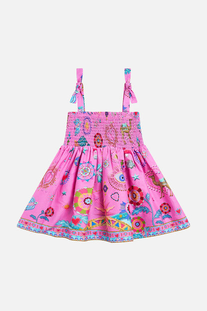 Rainbow Roads Babies Dress With Shirring
