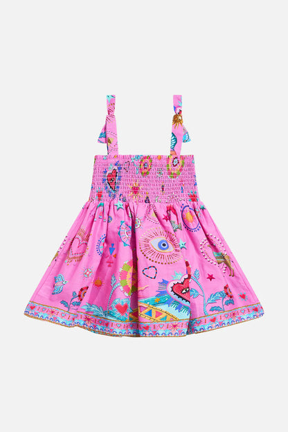 Rainbow Roads Babies Dress With Shirring
