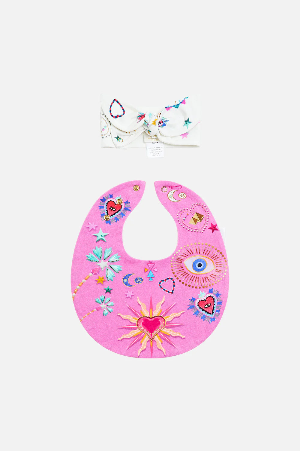 Rainbow Roads Babies Oversized Bib And Headband Set