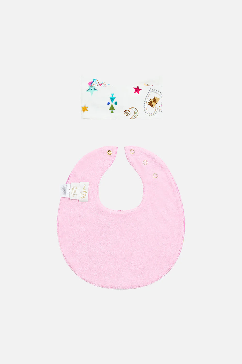 Rainbow Roads Babies Oversized Bib And Headband Set
