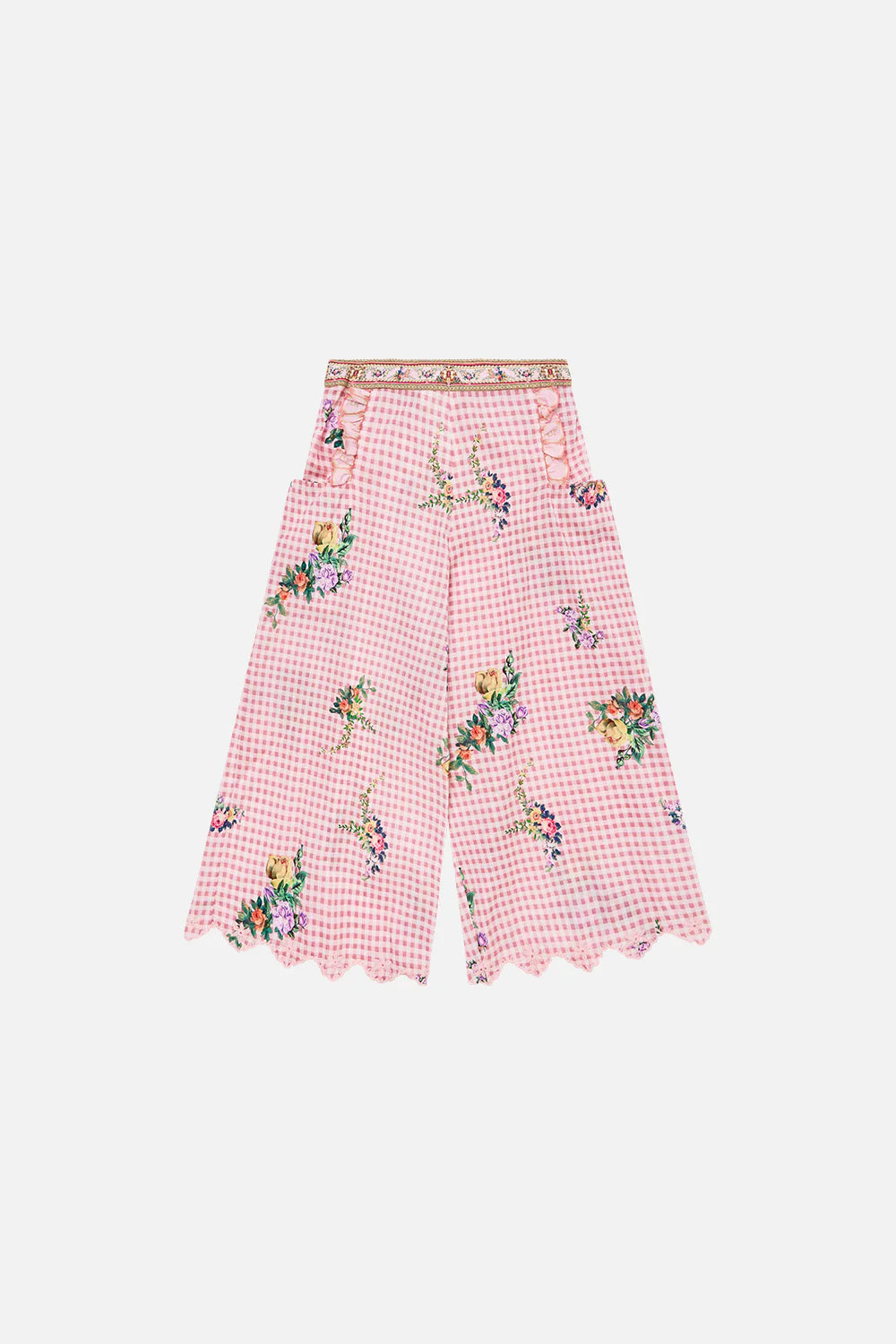 Lisbon Lullaby Kids High-Waisted Pants with Frill Pockets (4-10 Years)