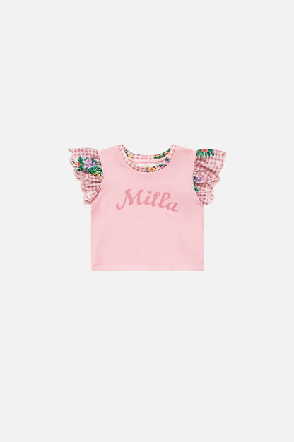 Lisbon Lullaby Baby Tee with Anglaise Sleeve