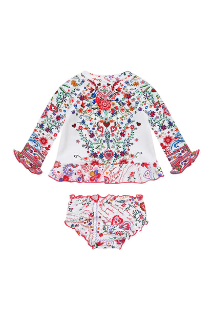 Babies Rashie Set With Babylocked Edges Faith, Luck &amp; Justice