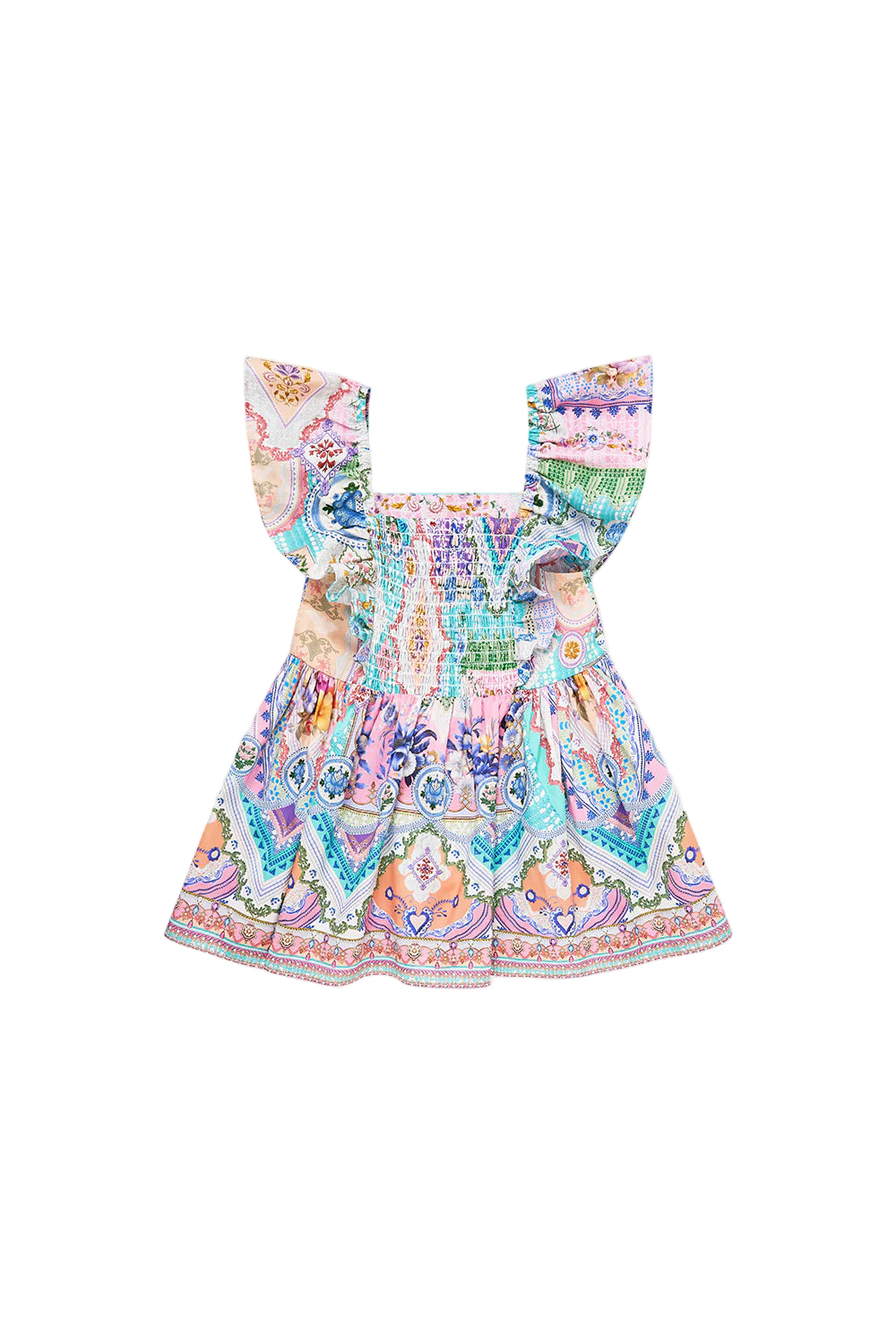 Crochet All Day Babies Dress With Frill Shoulder