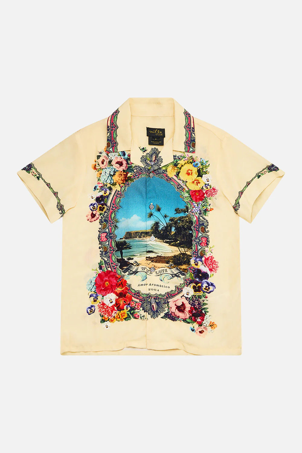 Boys Short Sleeve Camp Collared Shirt