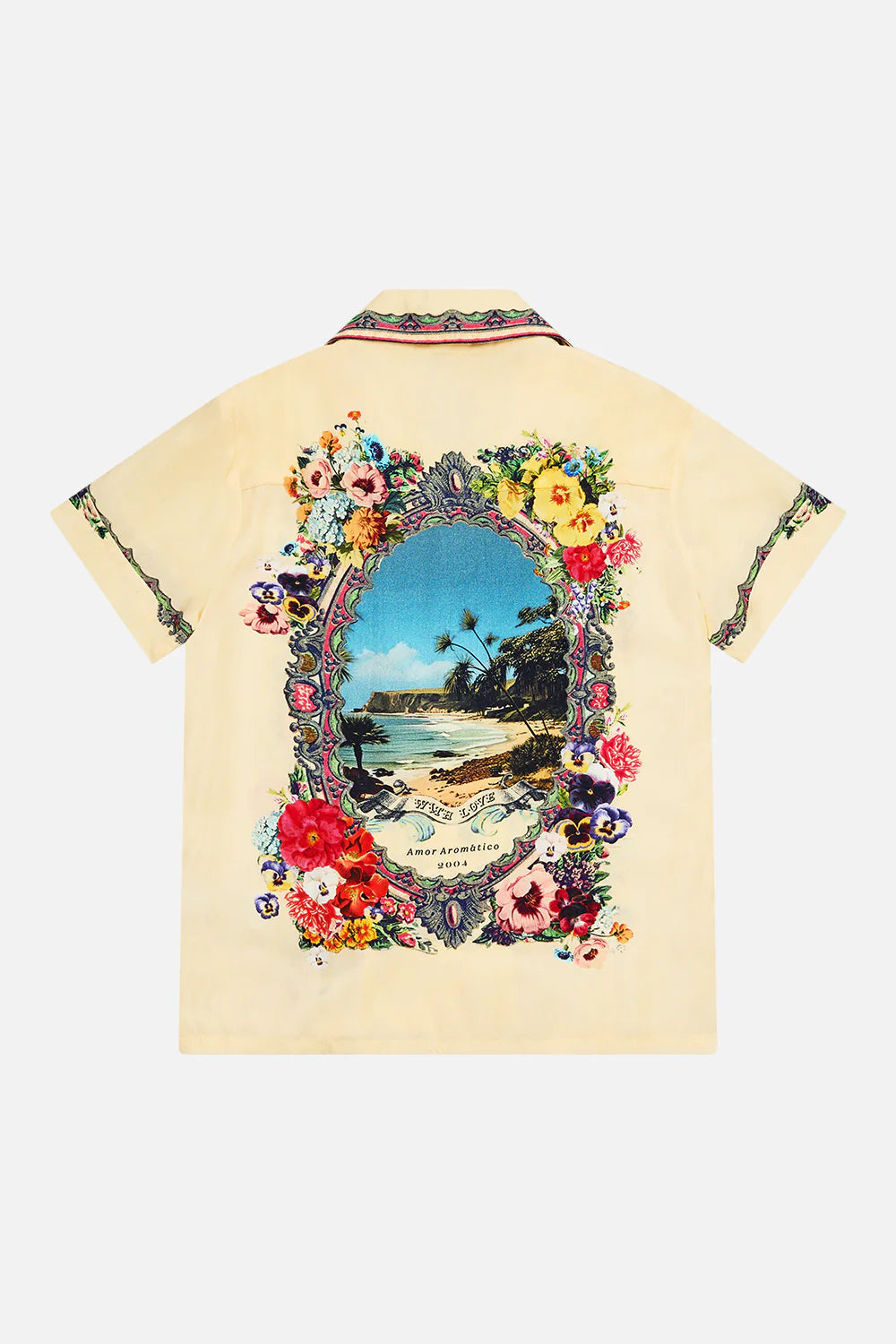 Boys Short Sleeve Camp Collared Shirt