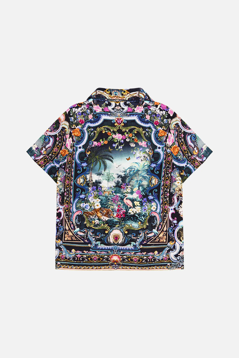 Boys Short Sleeve Camp Collared Shirt