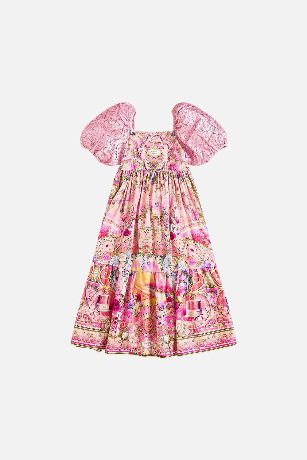 Wicked Totally Ozmopolitan Kids Midi Dress With Puff Sleeve