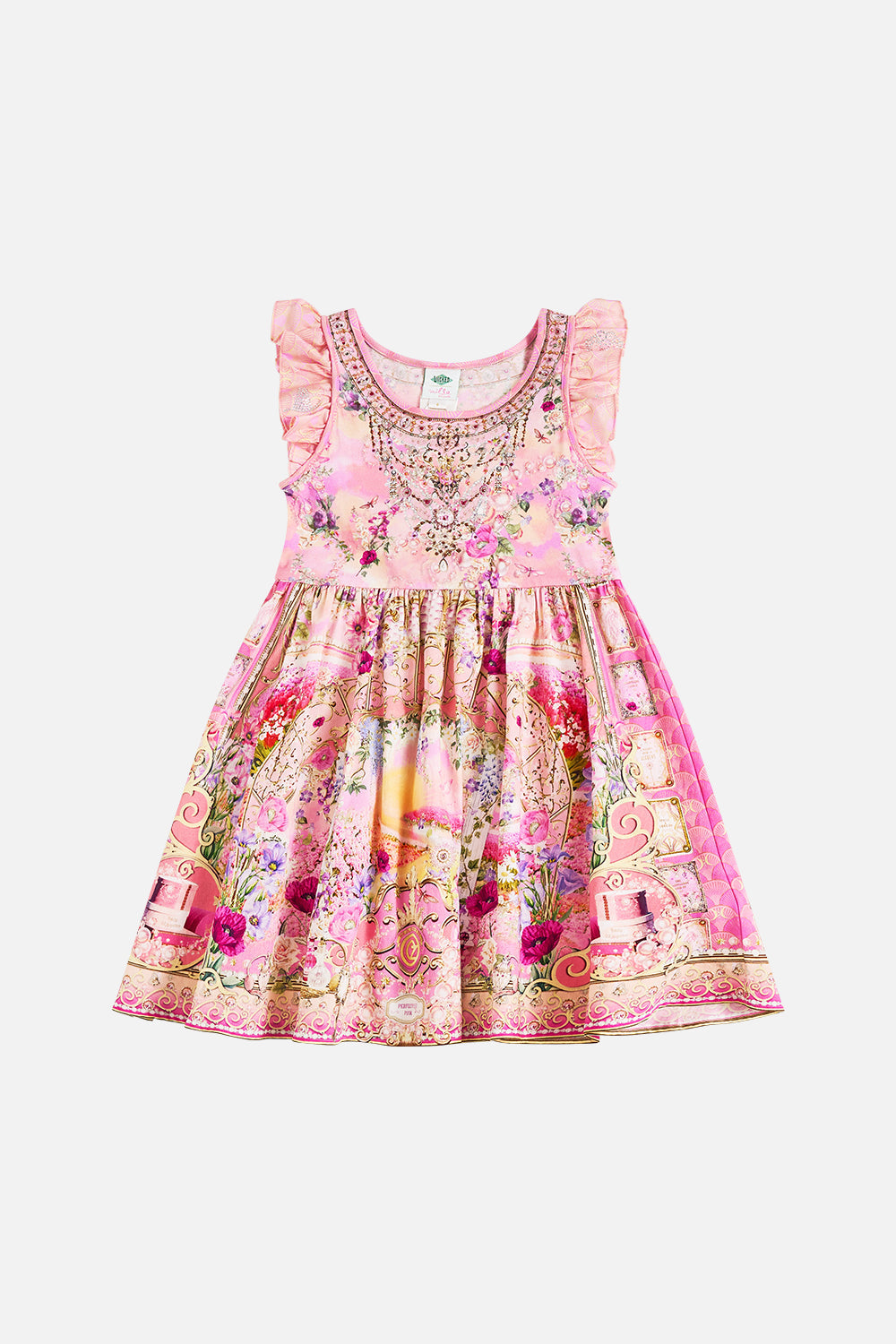 Wicked Totally Ozmopolitan Kids Jersey And Woven Mini Frill dress