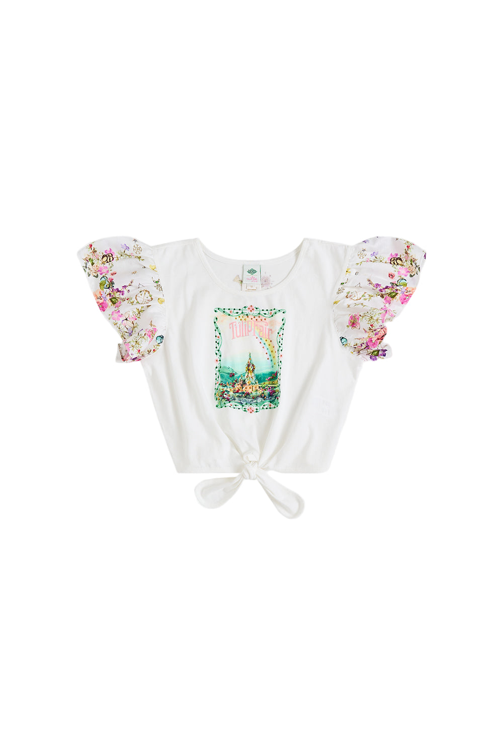 Wicked Munchkinland Kids Cropped Tee With Tie