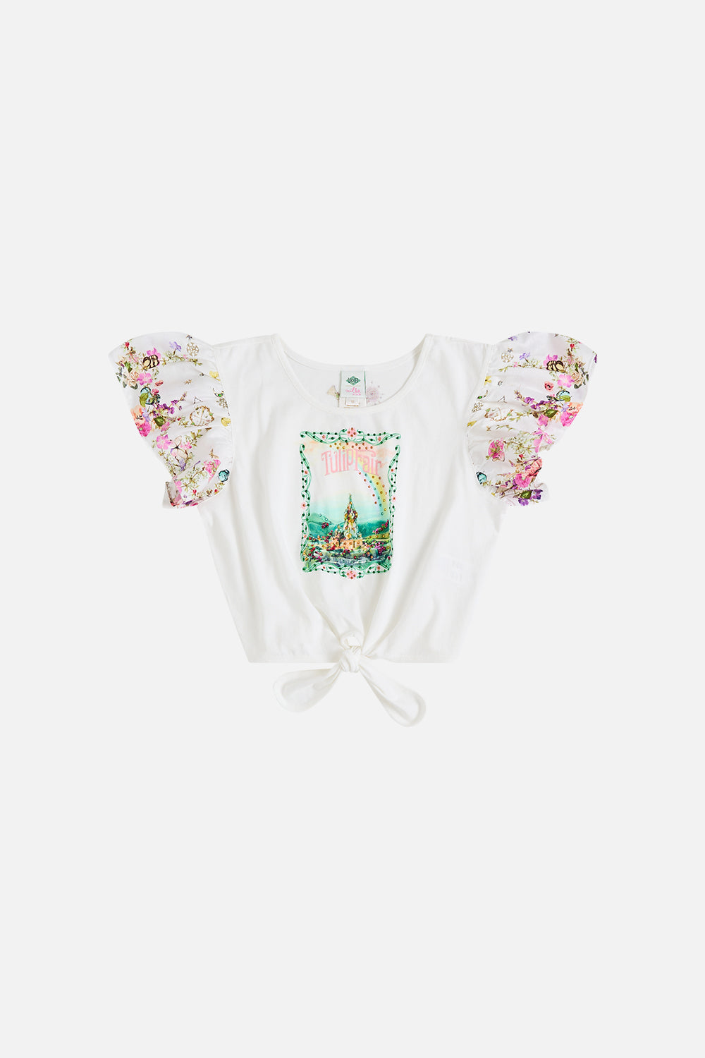Wicked Munchkinland Kids Cropped Tee With Tie