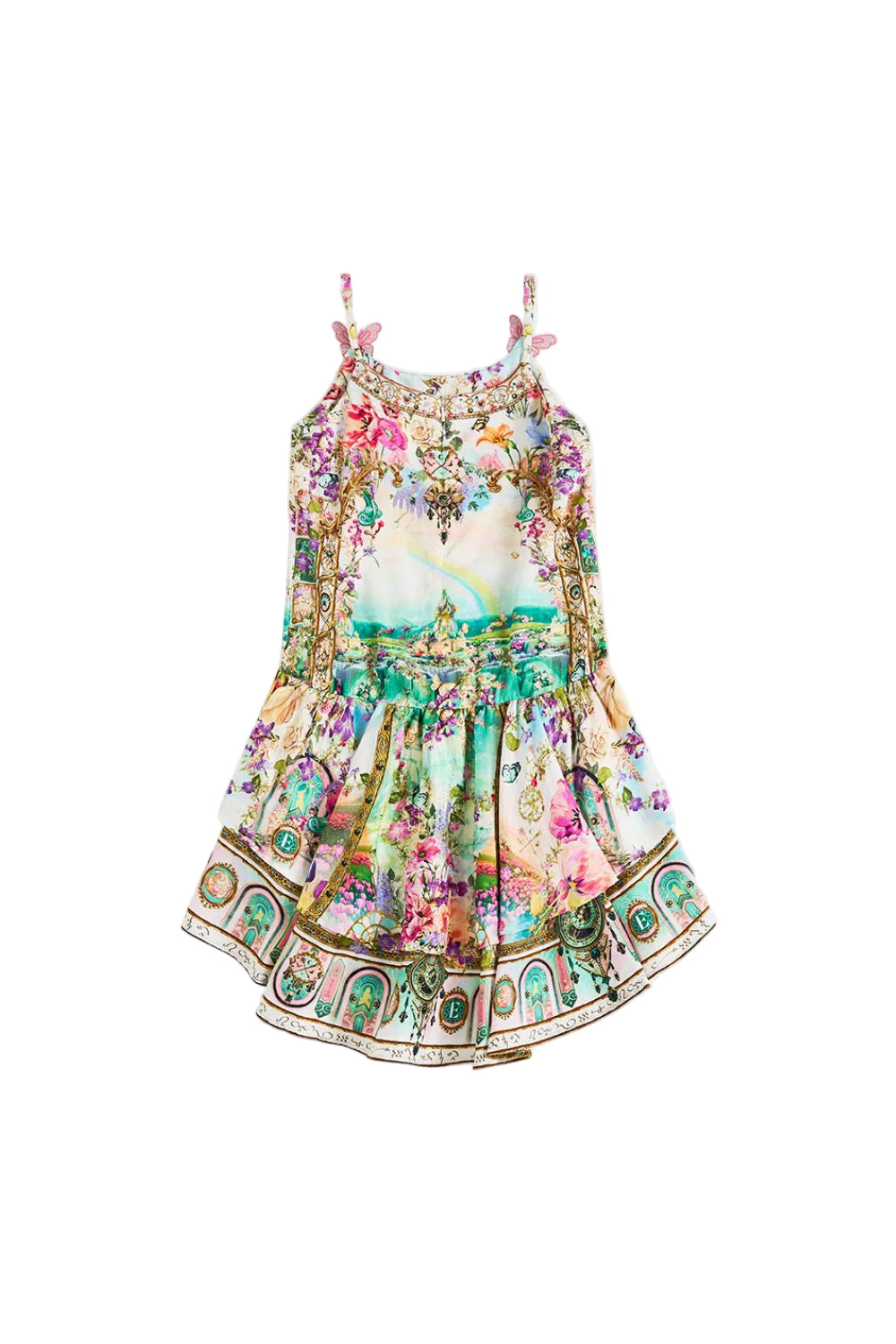 Wicked Munchkinland Kids Tiered High Low Dress