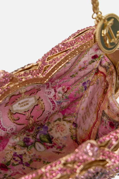 Wicked Solid Pink Butterfly Hard Case Clutch