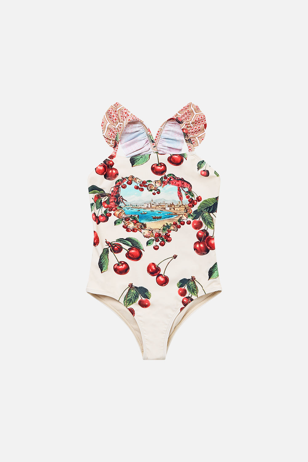Notes From The Road Kids Straight Neck One Piece With Frill Straps