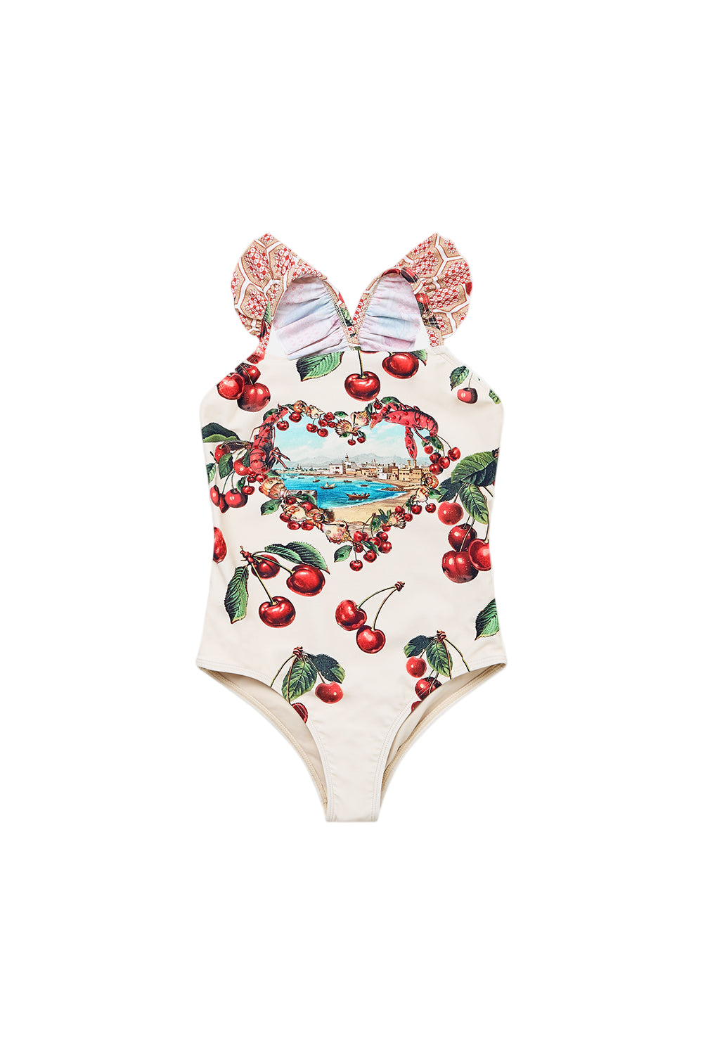 Notes From The Road Kids Straight Neck One Piece With Frill Straps