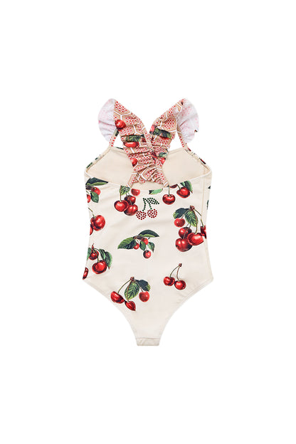 Notes From The Road Kids Straight Neck One Piece With Frill Straps