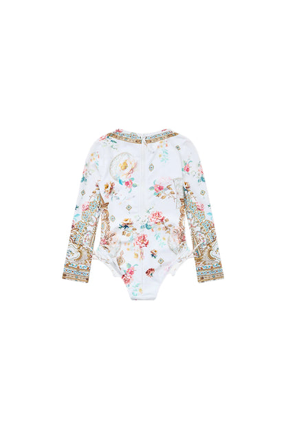 Ottoman Dynasty Kids Ruched Tie Side Long Sleeve Paddlesuit
