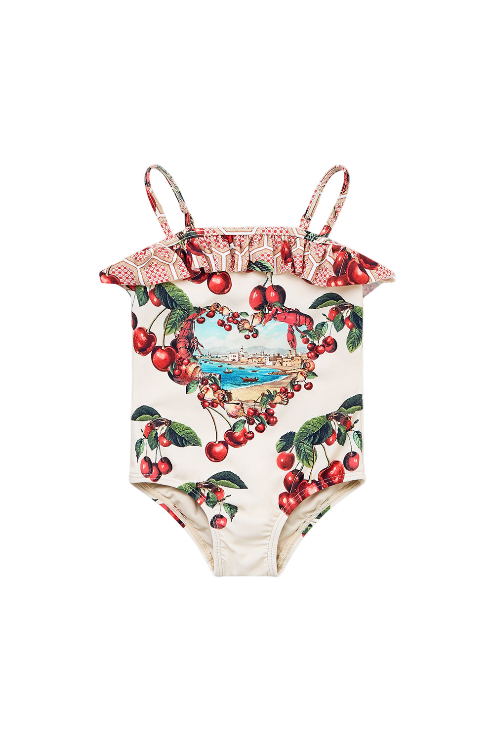 Notes From The Road Babies Straight Neck One Piece With Frill