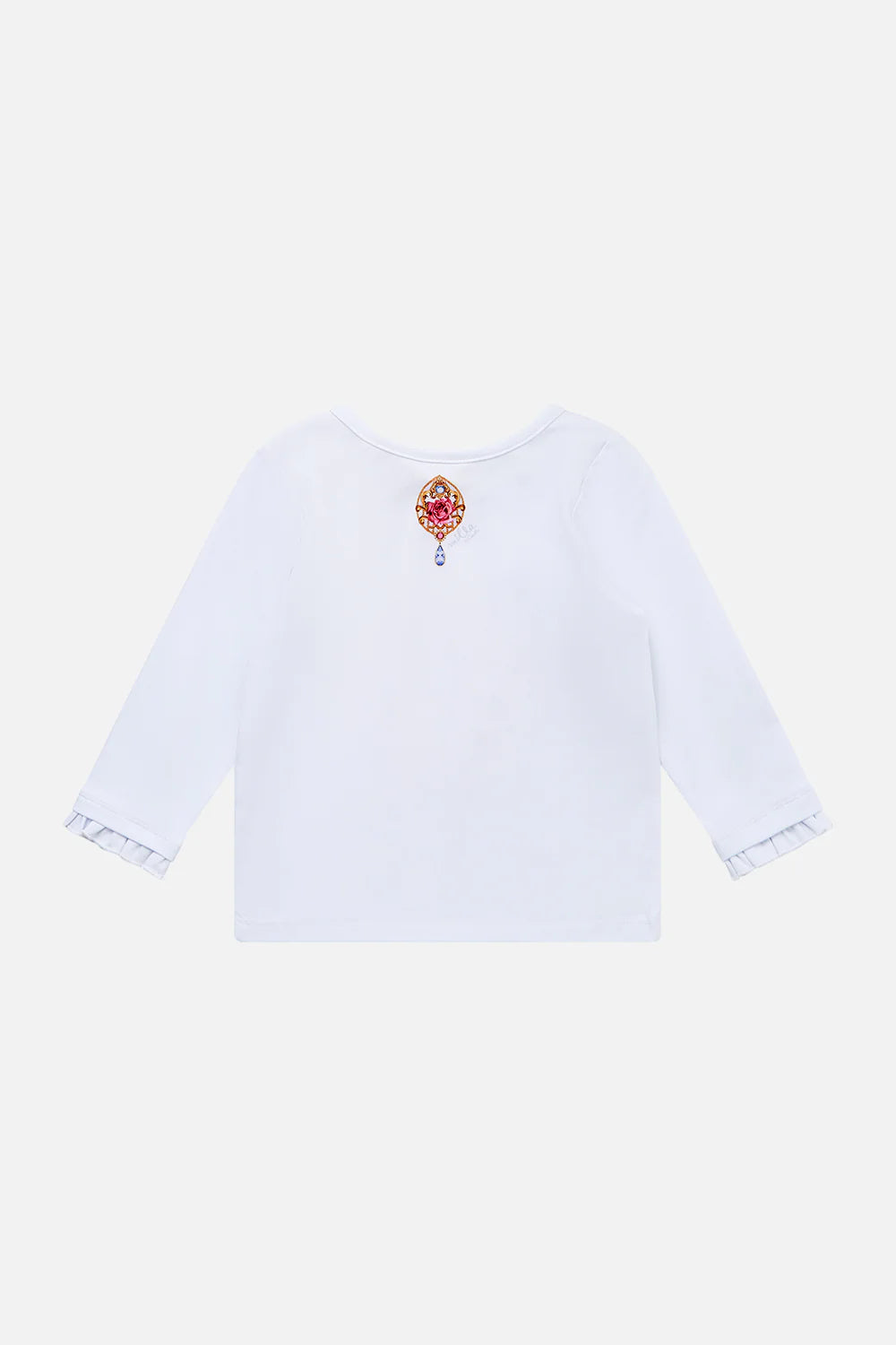 Tiled In Time Babies Long Sleeve Tee With Frill Cuff