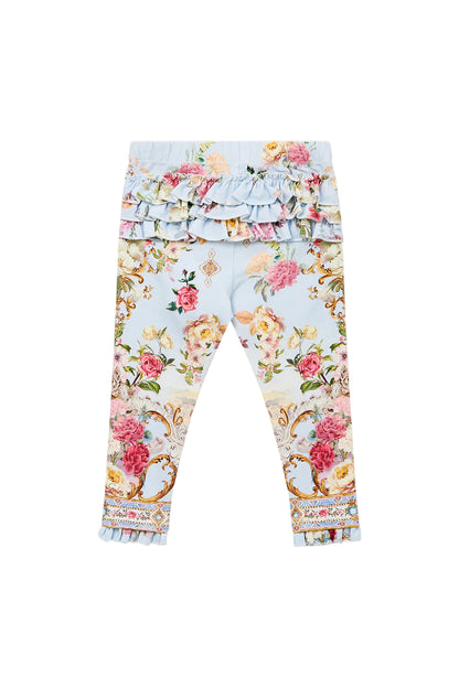 Tiled In Time Babies Leggings With Frill Back And Hem