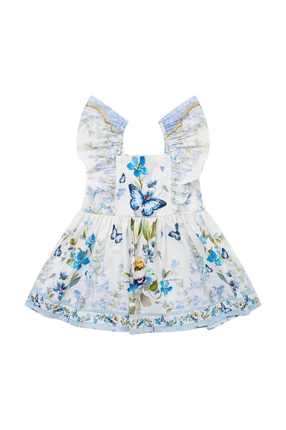 Botanical Ballads Babies Flared Dress With Frill Shoulder