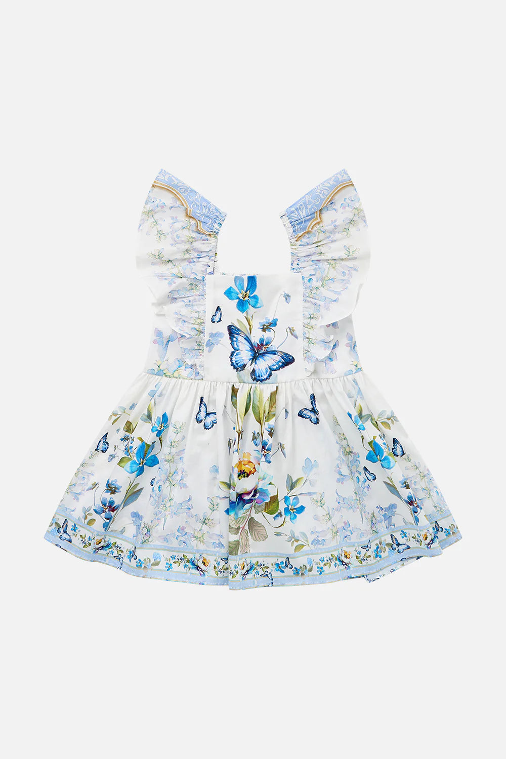 Botanical Ballads Babies Flared Dress With Frill Shoulder
