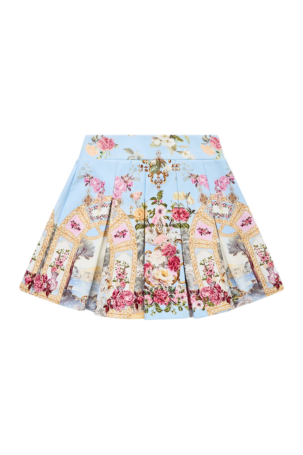 Tiled In Time Kids Mini Skirt With Box Pleats