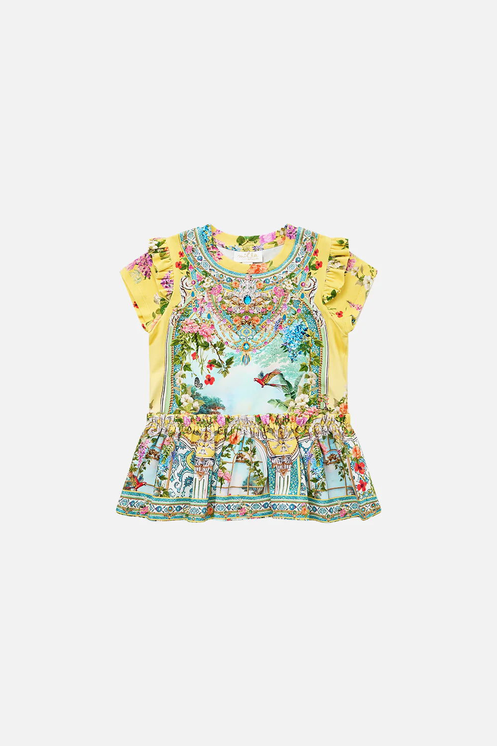 Tales Of Topkapi Palace Babies Tee Dress With Shoulder And Hem