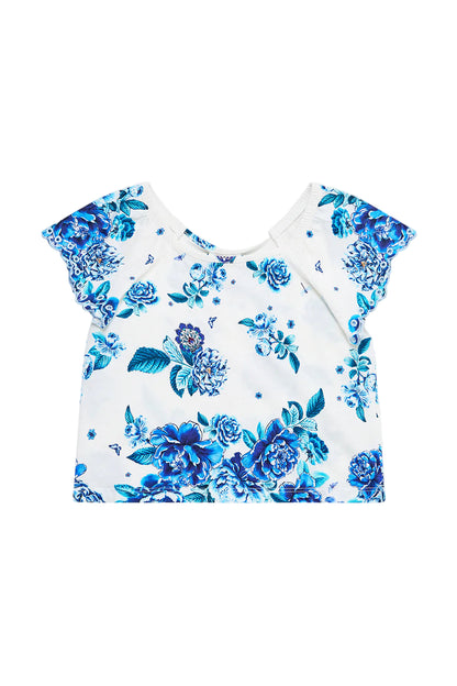 Kids Short Sleeve Square Neck Tee