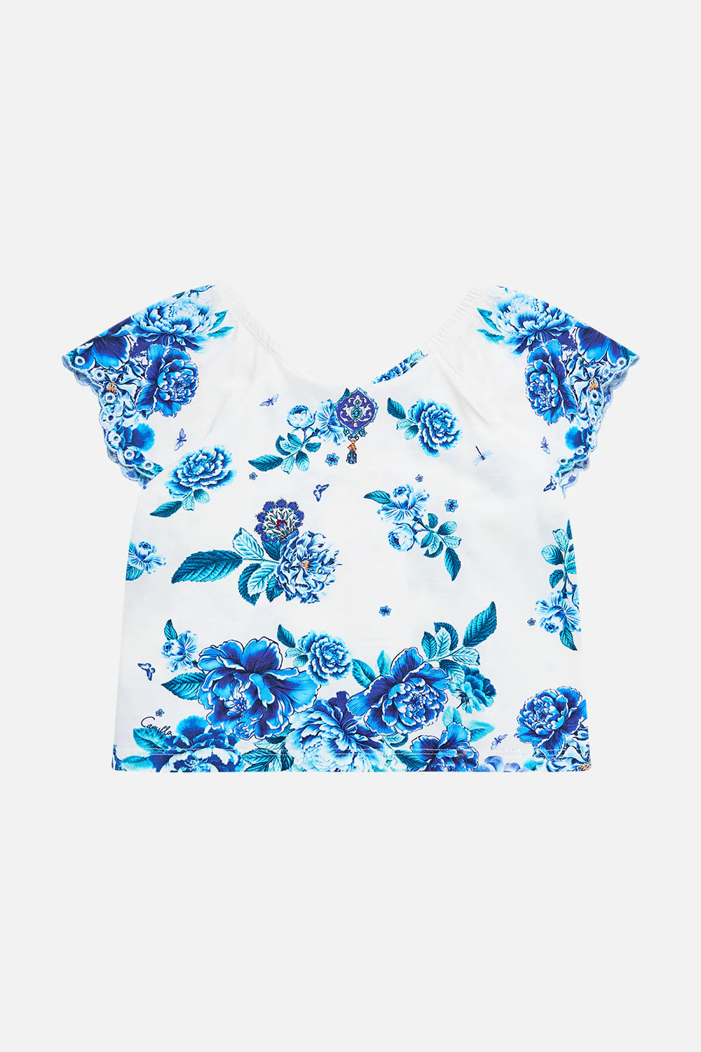 Kids Short Sleeve Square Neck Tee