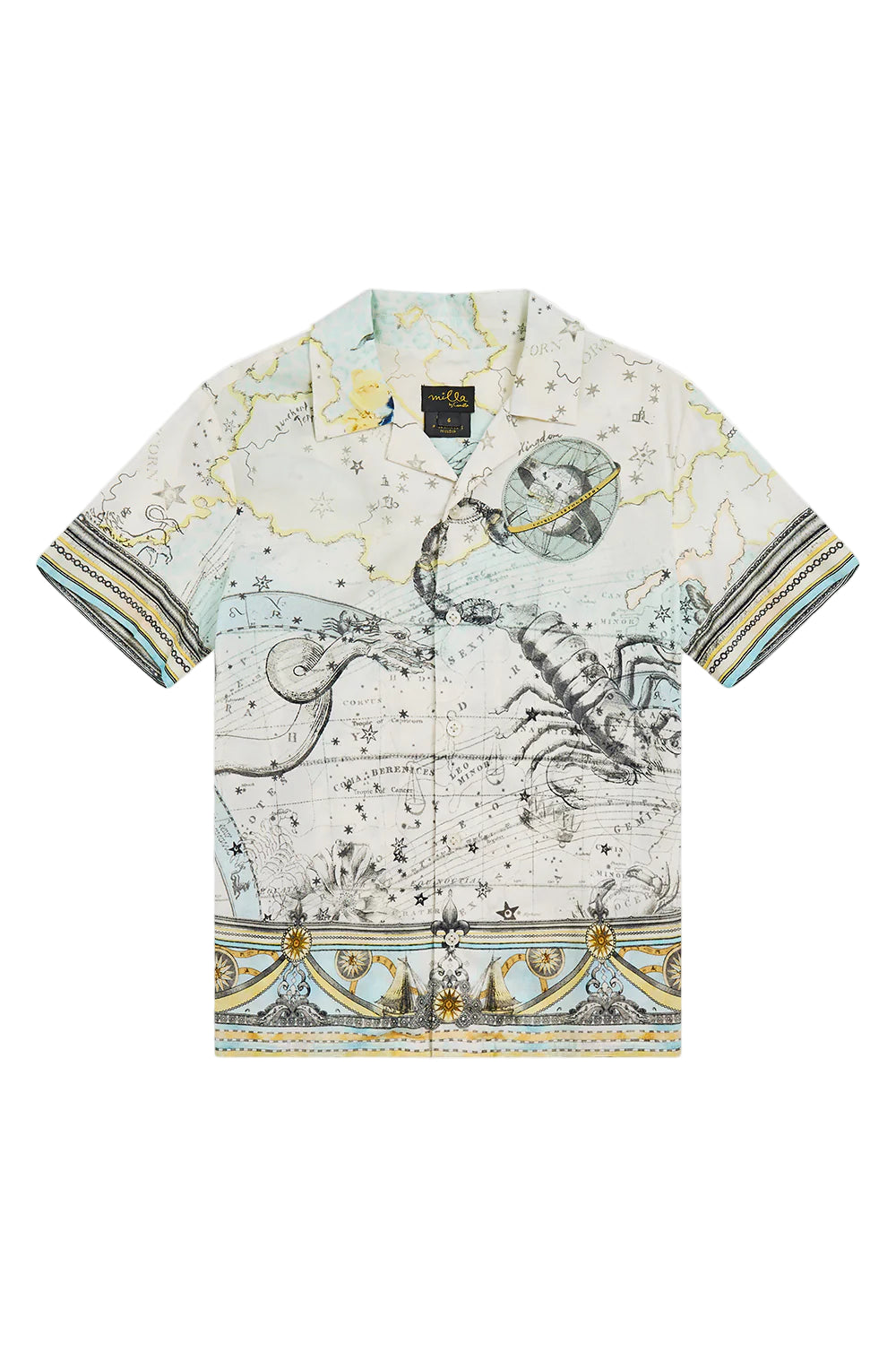 My Lucky Stars Boys Short Sleeve Camp Collared Shirt