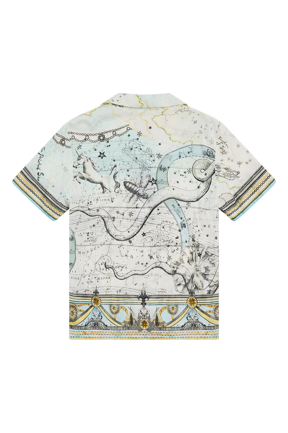 My Lucky Stars Boys Short Sleeve Camp Collared Shirt