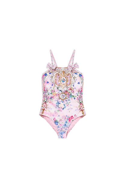 Palatial Pastels Kids Straight Neck One Piece With Bows