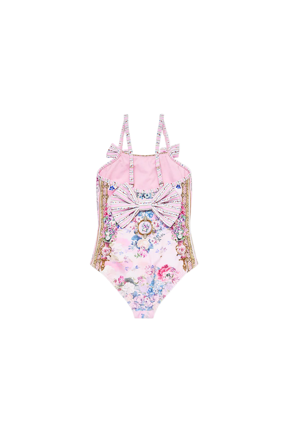 Palatial Pastels Kids Straight Neck One Piece With Bows
