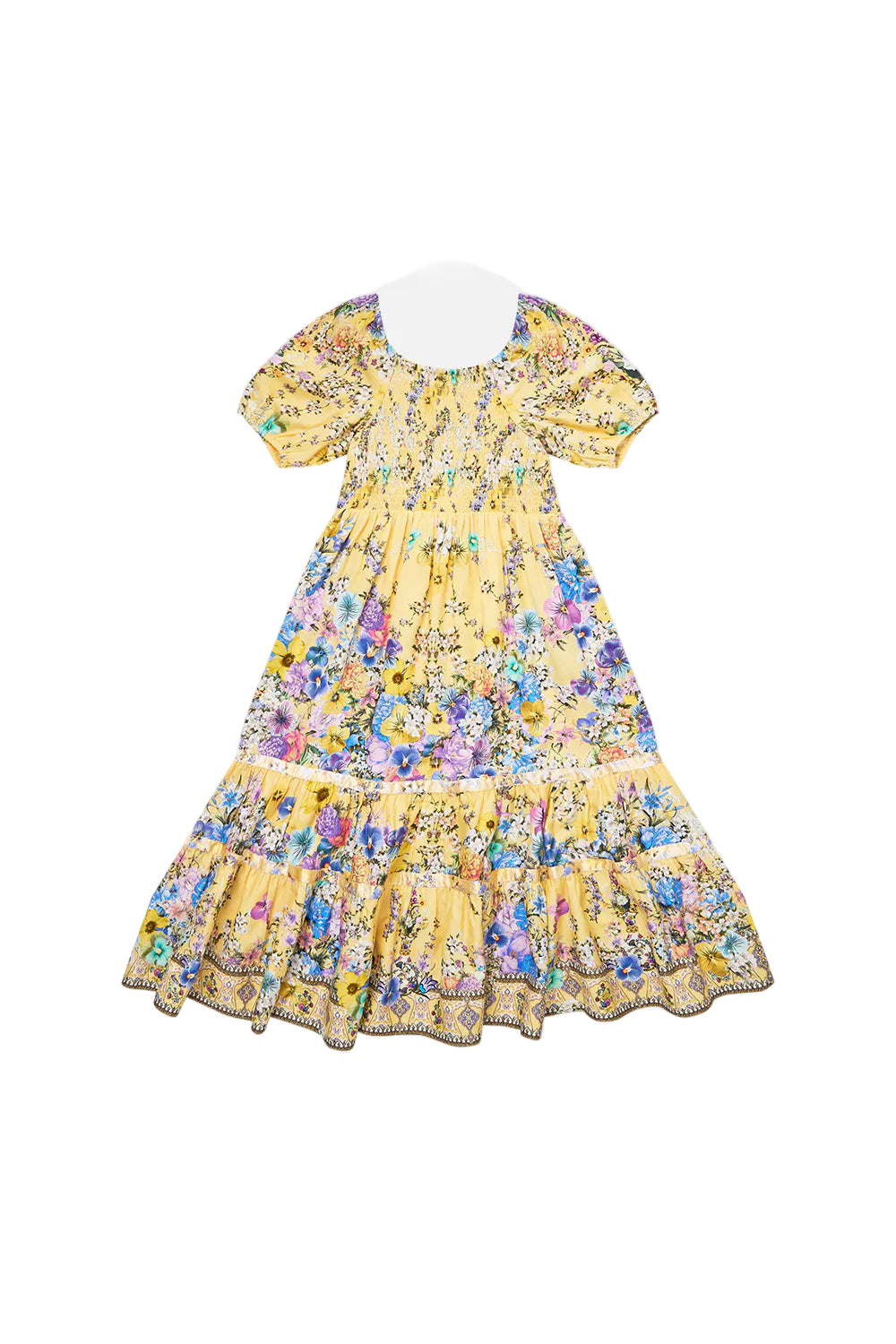 Darling Buds Kids Peasant Maxi Dress With Ribbon Skirt