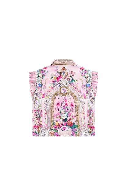 Palatial Pastels Kids Short Sleeve Shirt With Frill Pocket