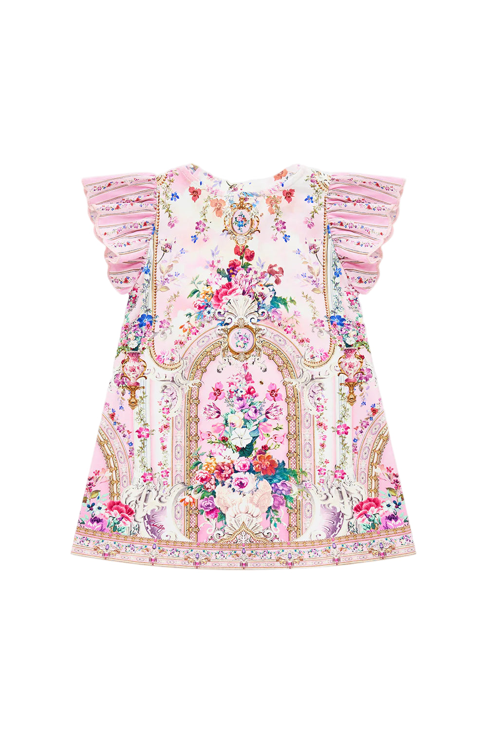 Palatiel Pastels Babies Anglaise Sleeve Tee Dress W Flare Hem
