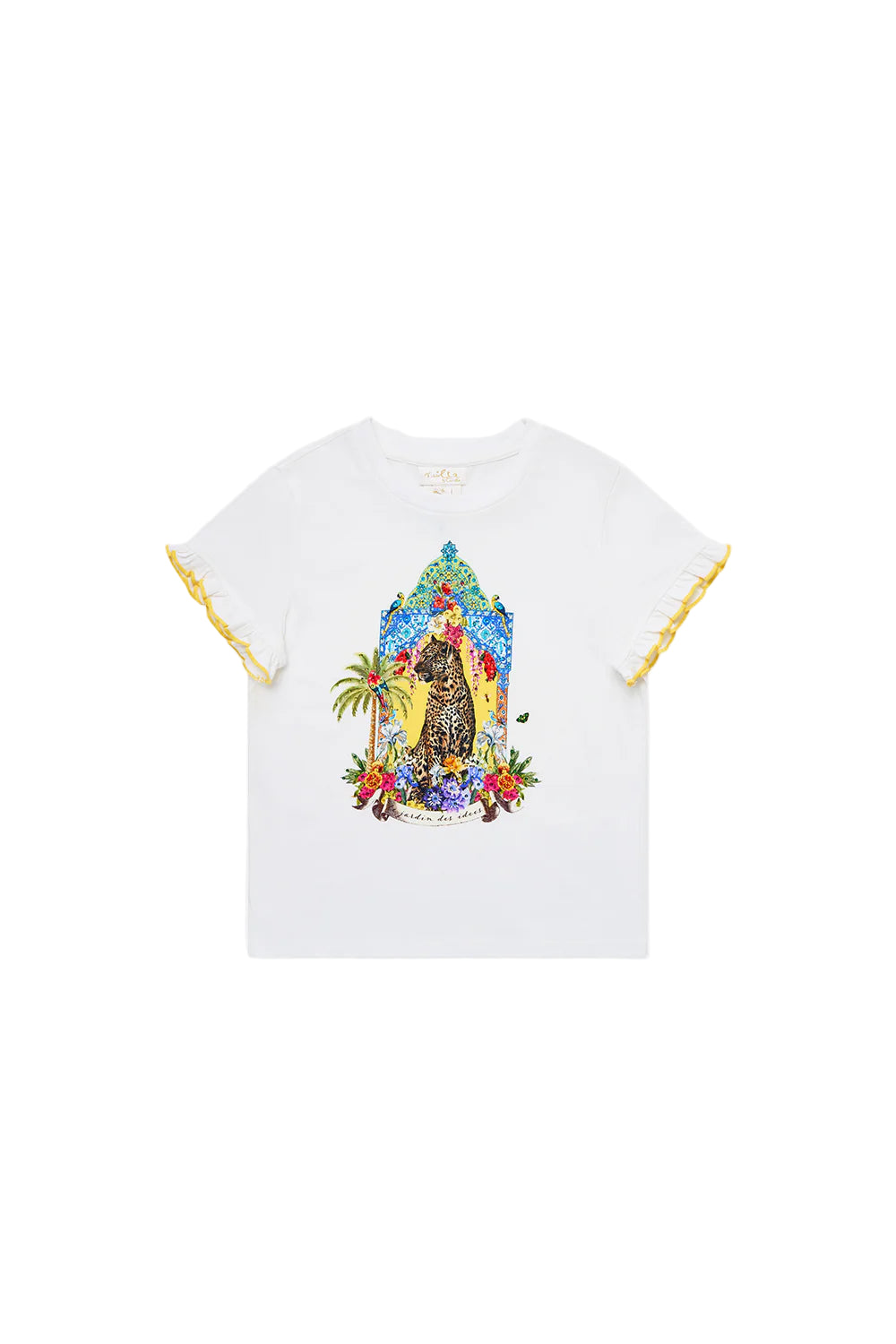 Sultanahmet Summer KidsFrill Sleeve Tee With Babylocked Edge