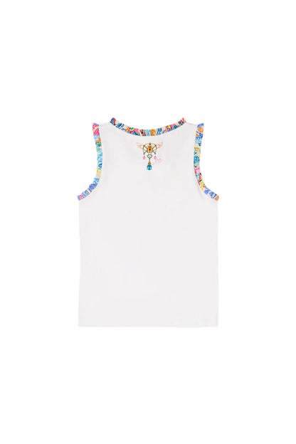 Kids Tank Top With Frill Edge Schoolsoutdesignerkidswear