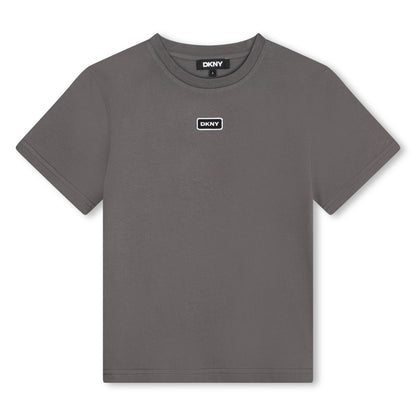 Charcoal Grey Short Sleeve Tee with Illustration