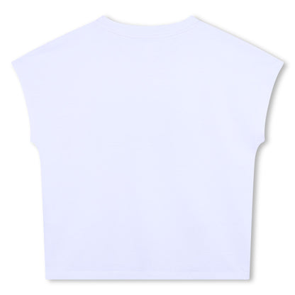 White Short Sleeves Kids Tee-Shirt