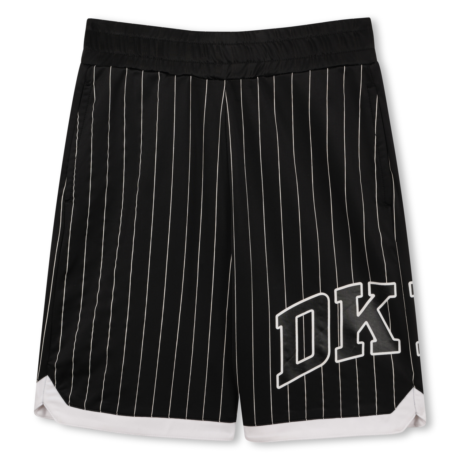 Striped Bermuda Shorts with Sporty Logo