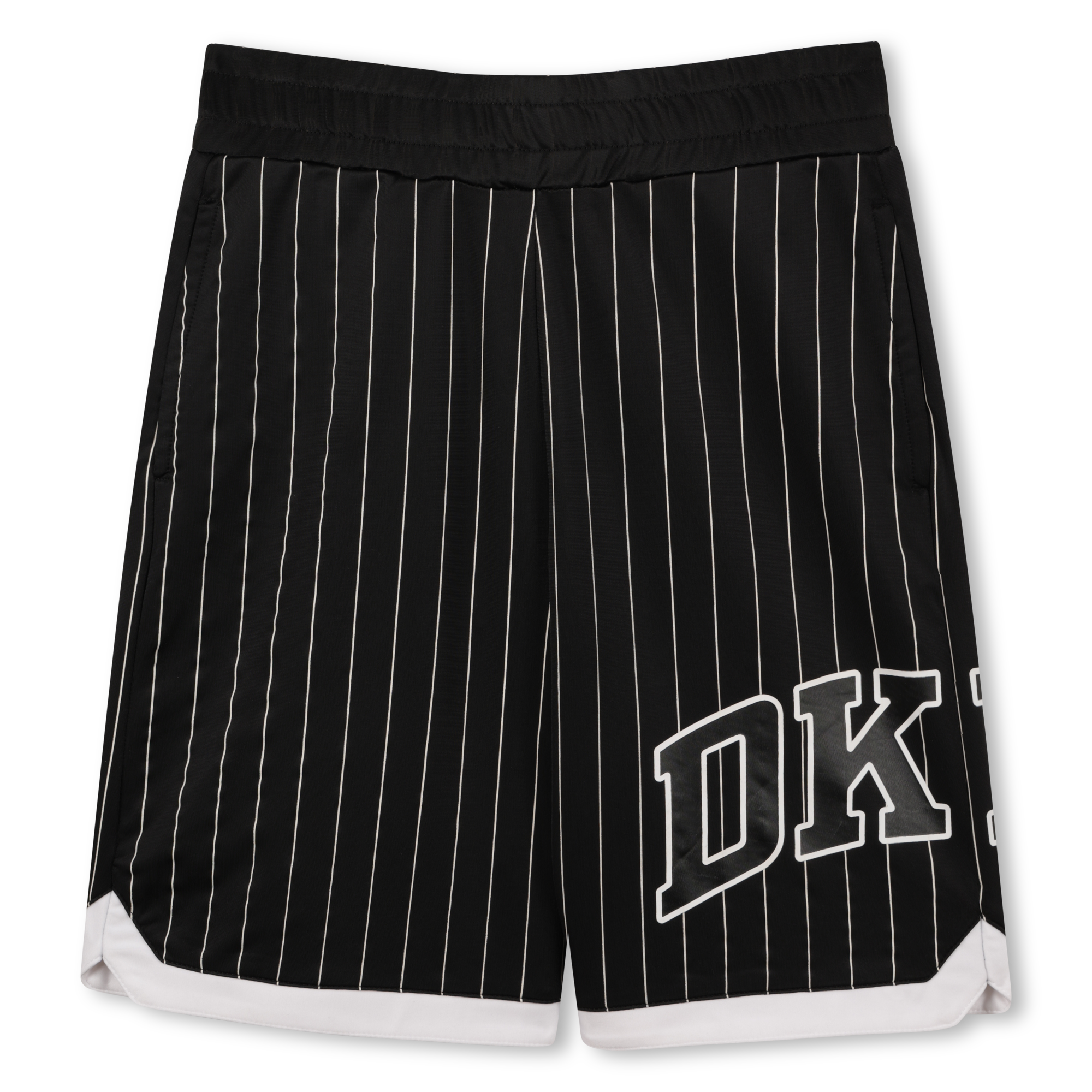 Striped Bermuda Shorts with Sporty Logo