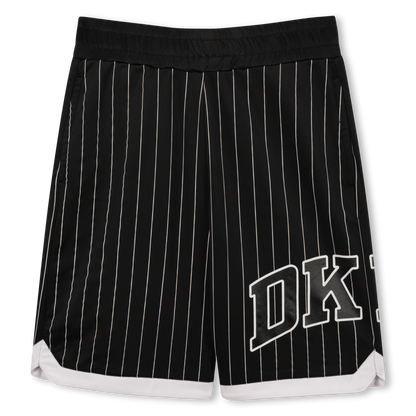 Striped Bermuda Shorts with Sporty Logo