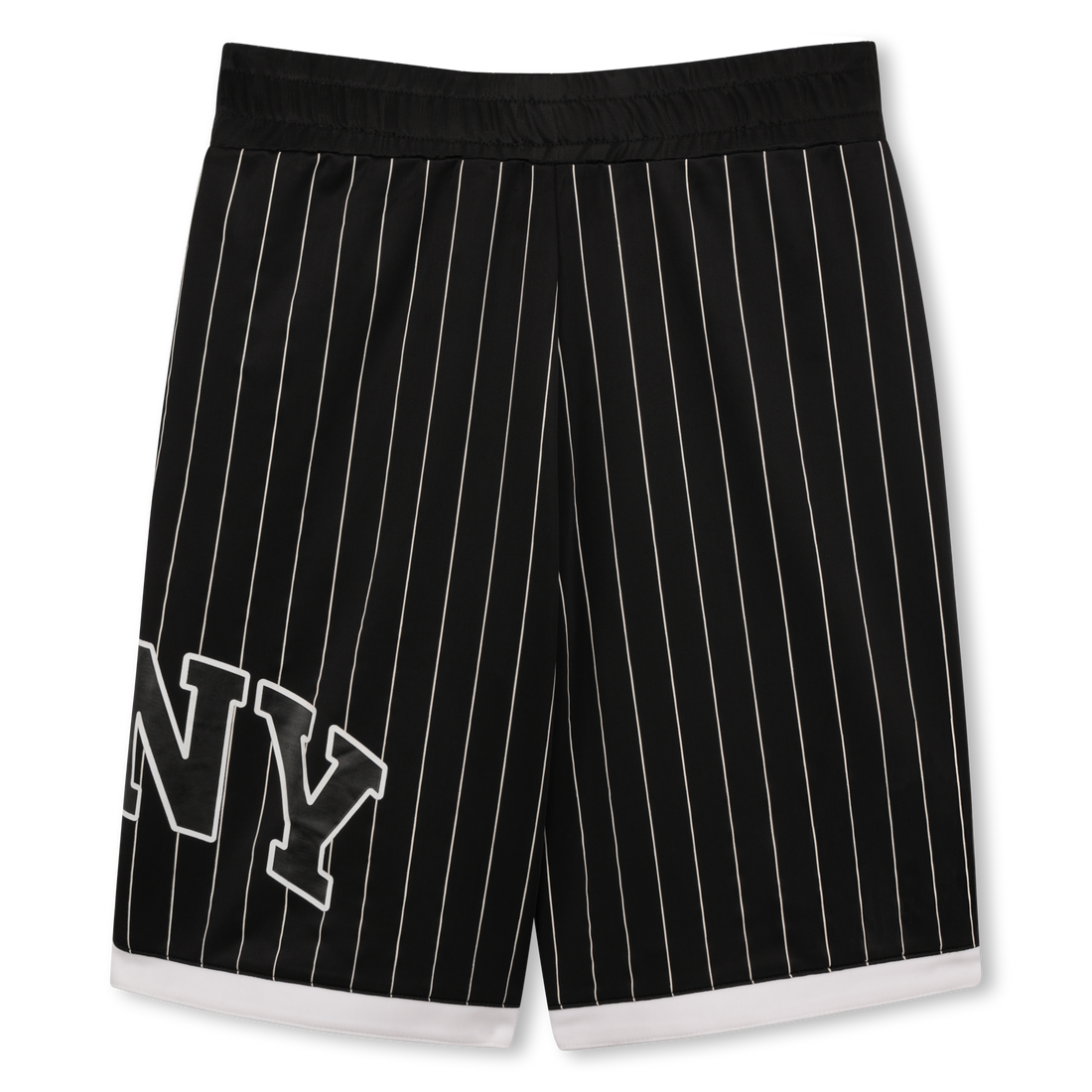 Striped Bermuda Shorts with Sporty Logo