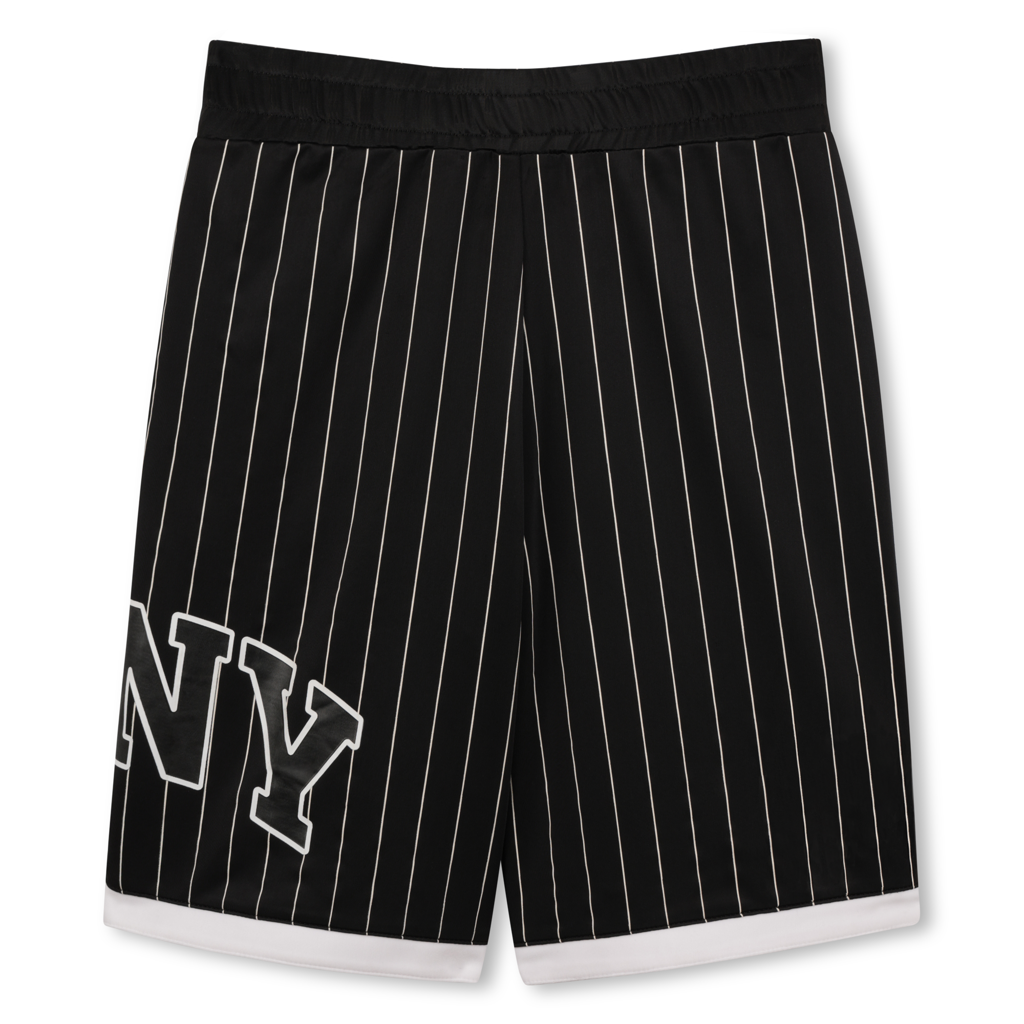 Striped Bermuda Shorts with Sporty Logo