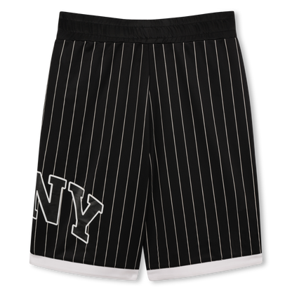 Striped Bermuda Shorts with Sporty Logo