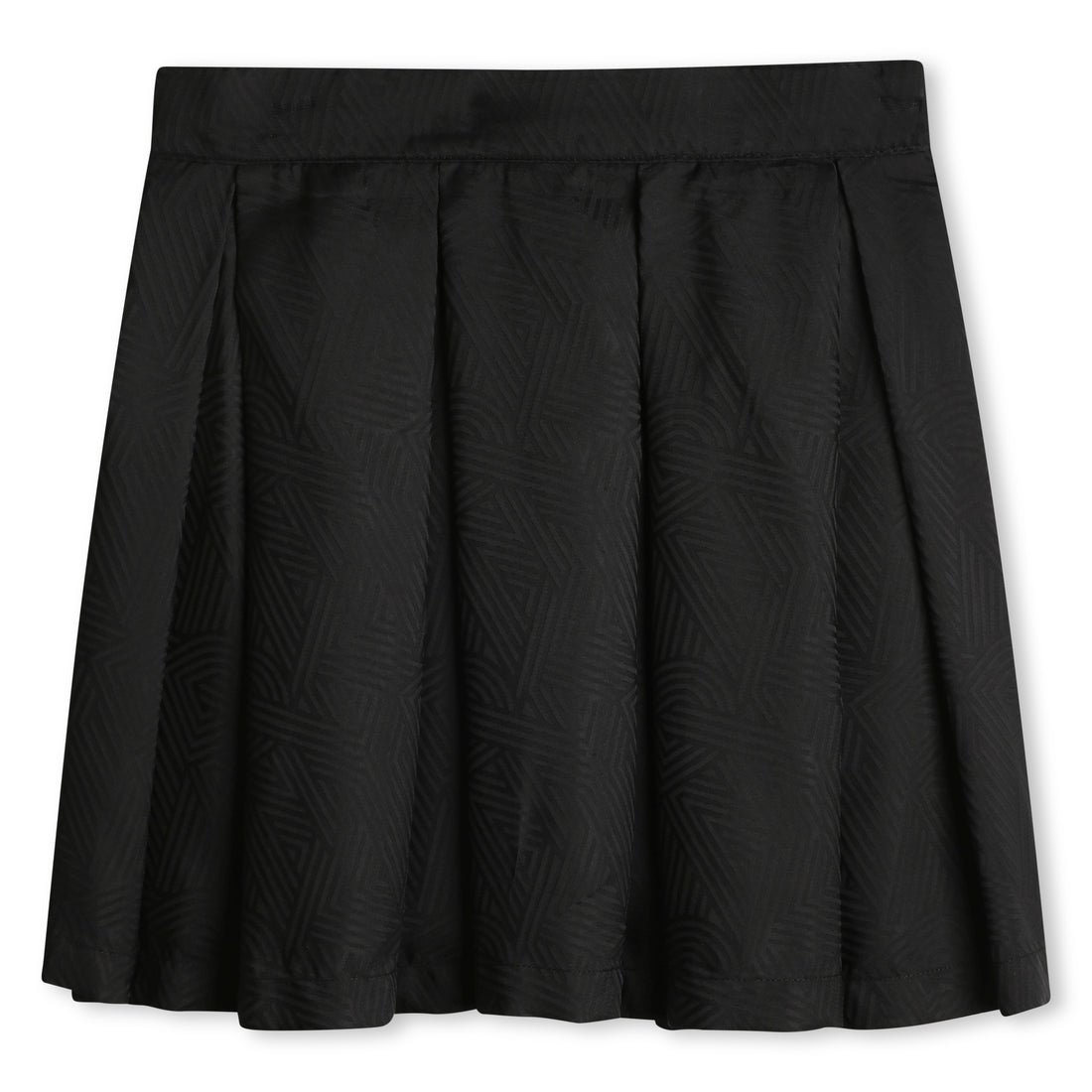Knee-Length Jacquard Skirt with All-Over Crosswalk Pattern