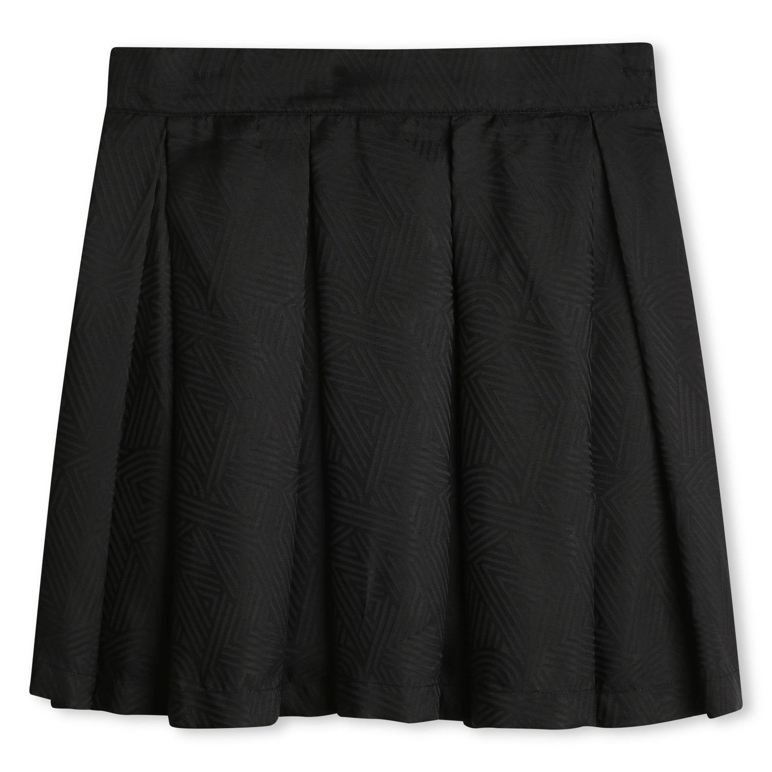 Knee-Length Jacquard Skirt with All-Over Crosswalk Pattern