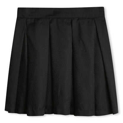 Knee-Length Jacquard Skirt with All-Over Crosswalk Pattern